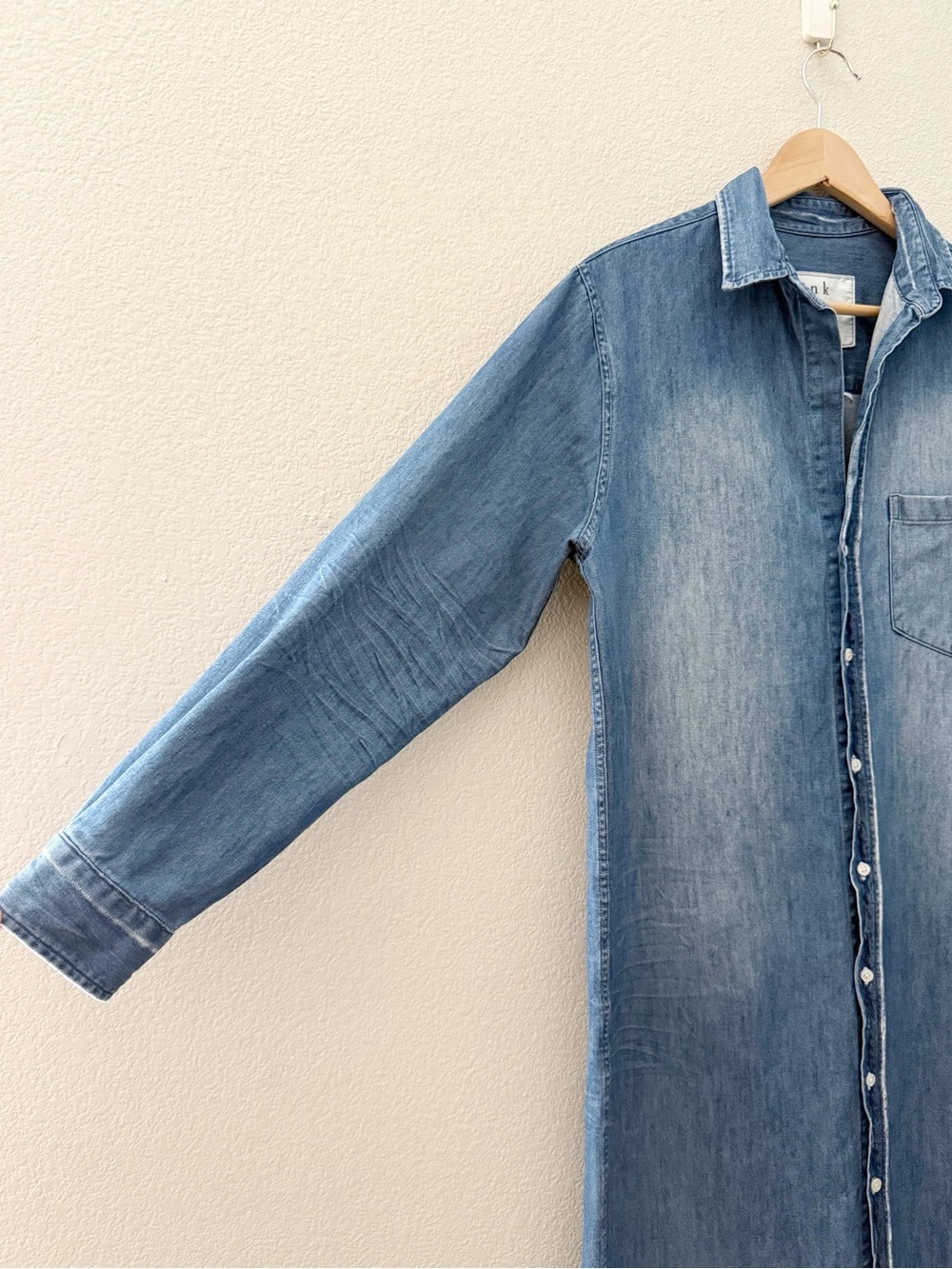 Frank & Eileen Rory Denim Maxi Dress Long Sleeve Minimalist Casual Western USA - Picture 9 of 14